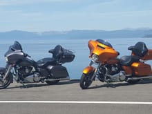 Baggers by the lake.