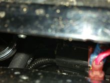 patched into fan power line via a piggyback slide connector.