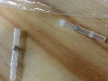 Solder sleeve with solder in the middle and sealant at the ends. No crimping necessary!