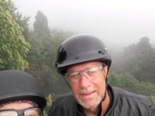 Alittle foggy...or...clouds at thus altitude.