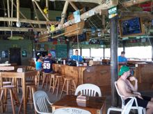 Inside the bar.