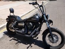 The bike the day i biught it. The right side of the apes is bent back towards the rider a few inches and there is a dent in the gss tank.