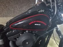 sweaty finger prints all over the tank. It looks much better wiped down.