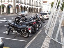 Not a Harley to be found here. These are the largest scooters you will see!