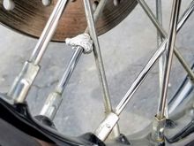 Googled how to polish chrome - Aluminum foil is softer than chrome and works great to polish everything up! Hit all the spokes and the Exhaust pipes!