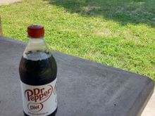 Grabbed a little snack just before pulling into the rest area.