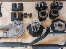 OEM exhaust & Black wrinkle finish  parts, will be taking the casses to a shop to put the flywheels in & seal the cassses, then i will assemble the rest of the engine
