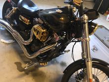 Custom Gold exhaust is next