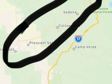 I can’t tell for sure the exact route you’re taking.  If you can work in 89A near Prescott, you won’t be disappointed.  It’d be a shame to be that close to it and miss that ride.