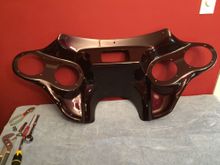 The red walls don't do justice to the black cherry pearl color...