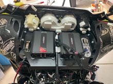 Everything mounted and bolted down. Wiring is next. 