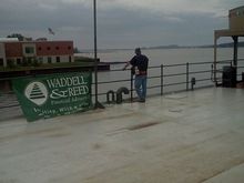 i have a boat pic, my buddy Don on the deck of a WWII ship docked for tours.