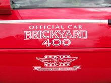 One of 25 Corvette Convertibles used at the Inaugural "Brickyard 400" on 8/6/1994