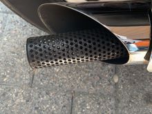 You can see the back end of the baffle is missing and the packing blew out some where along the road.