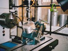 Fly cut a Buell piston for clearance , I built and maintained a few Buell road race bikes for a laugh