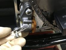 So I'm sorta slow considering I pinned the HYDRAULIC tensioner before removal. I know I know. Anyway take the tensioner off first with two torx bolts.