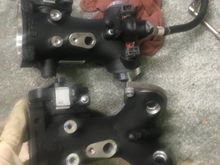 Installing the injectors and fuel rail/hose to the new throttle body. Also, put the flanges on the ghrottle body before you put the rubber gaskets on.