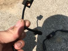 The two blocks "puzzle piece" together (as customer service worded it) and the distribution block bolt secures both of them to the triple tree. then the male end goes to the master cylinder line. The female port is he supply for the abs module.