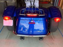 Installed CD luggage bar LED and HD air wing luggage rack.
This is with the brake lights on.