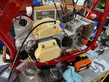 ARP not going to fit on trans cover.  Will pick up some polished SS SHCS to use here. Added the Fuel Moto trans vent. 