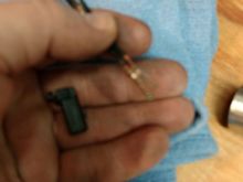 Heated grip wireing.  Had to remove the connector because I ran this in the old bar and out one of the wire loom holes