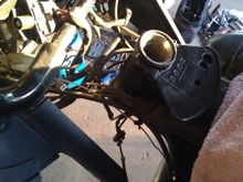 Grinding the locking plate corners for fork clearances