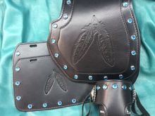 Set for trike with our longer version of our heat shields, mud flaps and cup holder.