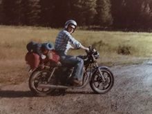 400 cc Yamaha… we were on our way to Yellowstone…