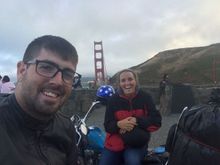 Can't go wrong with the golden gate as your back drop. Crazy to think that during its 50 anniversary, there was enough people walking on it that the bridge went flat.