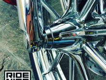 RIDE NICE FXSB Breakout Chrome Wheel Spacers on Sport Chrome Wheels and Forks