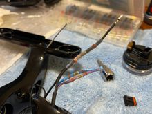 Spliced the wire with solder and heat shrink 