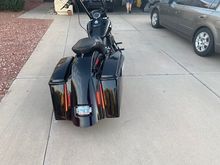 Bad Dad stretch rear fender they where the only company that I could find that had a fender for a 200 back tire.