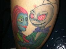 Jack and Sally.  This leg is an on-going Tim Burton theme.