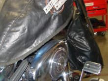 Protect paint and chrome by using covers on fenders and tank. Tape can be placed on chrome.