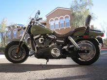 Photoshop alteration to see what my bike would look like if I got the tins PC'd OD Green. I was in the Cavalry so I have been toying with the idea of a retro U.S. Army Cavalry Harley with a modern twist.
