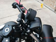 older style guage mount with 1.5" handlebar riser