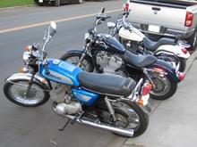 Another team photo. The four wheeled one at the very end is the "other than Sunday" vehicle.