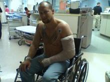 at hospital, lrt me outta here.