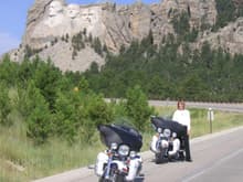 Wife &amp; her 08 Ultra at Mt Rushmore Sturgis rally 2008