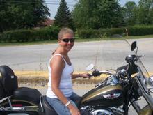 The wife trying to get me to let her give it a whirl at Indy's Loop 4 Life 08'