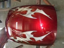 Rear fender first coat of clear