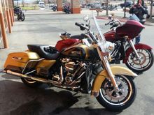 Taking delivery in front of dealership