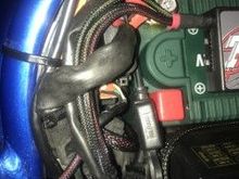 WITH ALL THAT EXTRA WIRING FOR SENSORS O2 ETC, I DID A NEAT JOB, THERES A BADLANDS IN THERE AS WELL , REMEMBER, AND 2 LARGE CONNECTORS!!!