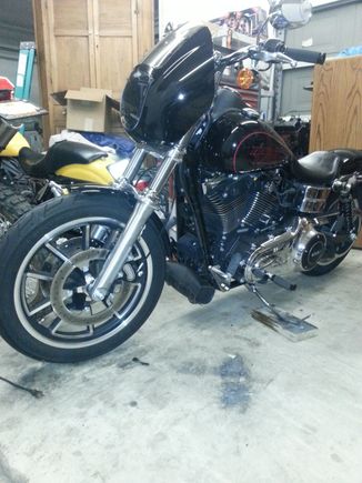 2000 mile update. ..Bassani, fp3, K&N, progressive 970 shocks, progressive front  springs, super bike bars, H-D 1/4 , la pera seat, I couldn't be happier with her. A great bike from the factory but set up properly. ..fucking amazing.