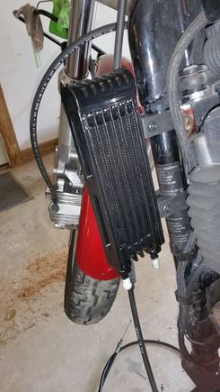 test fitted the xl1200/883 cooler to better judge the length need for cables and the adapter
