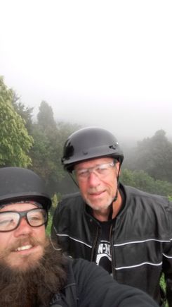 Alittle foggy...or...clouds at thus altitude.