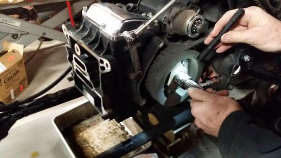 Okay I'm looking at Ronnies Parts Finder: "chains and sprockets" and "transmission bearings", and my service manual, I can't find the part number for this race. Help from the experts
