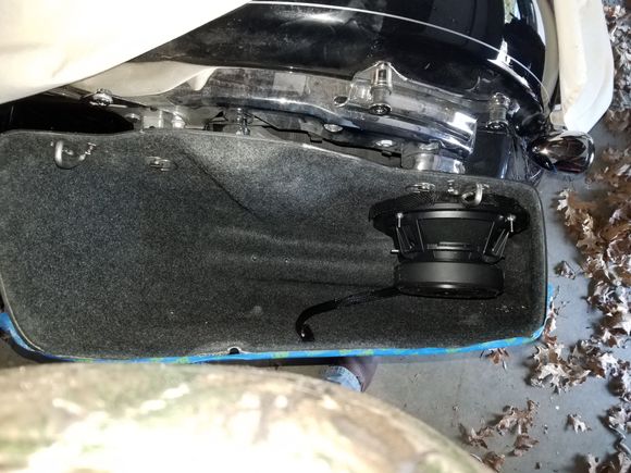 This is how the wire will be run once the amp is installed.