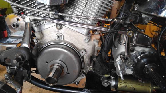I was able to screw the rod into the OEM shift peg ferrule(?) to make this work.