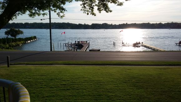 A stop at a friends house on the St. Clair river on the way home.